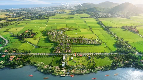 Phối Cảnh Toàn Cảnh Saigon Farm Resort (Flycam View)