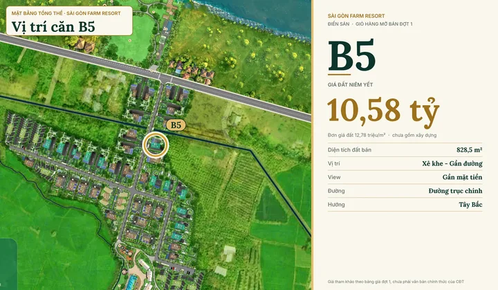 Bảng giá & Vị trí Lô B05