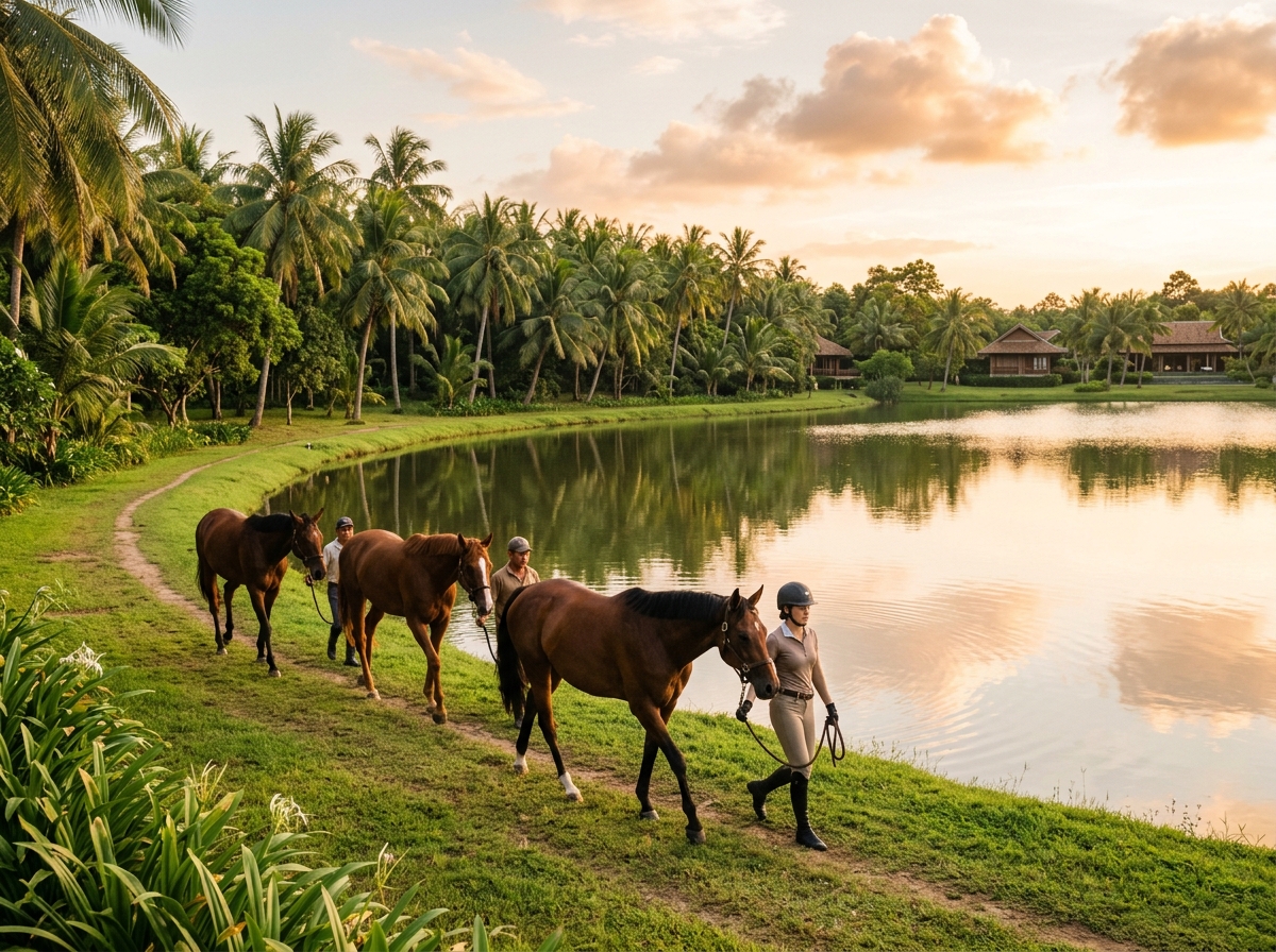 Trải nghiệm cưỡi ngựa quý tộc giữa thiên nhiên tại Saigon Farm Resort